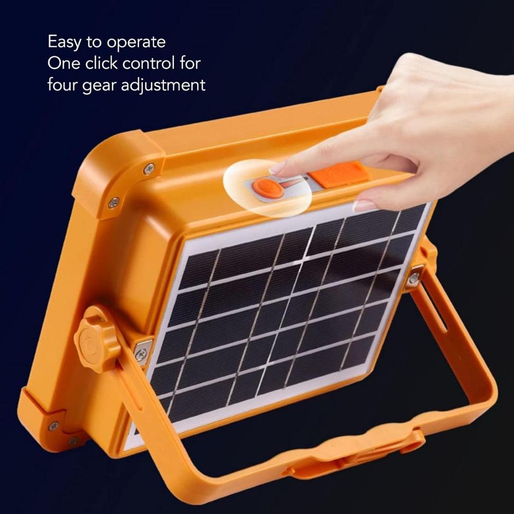 Solar Motion Sensor Outdoor Light IP66 Orange Black