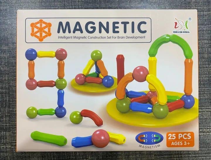 Magnetic Building Set for Kids 3+ Multicoloured Plastic
