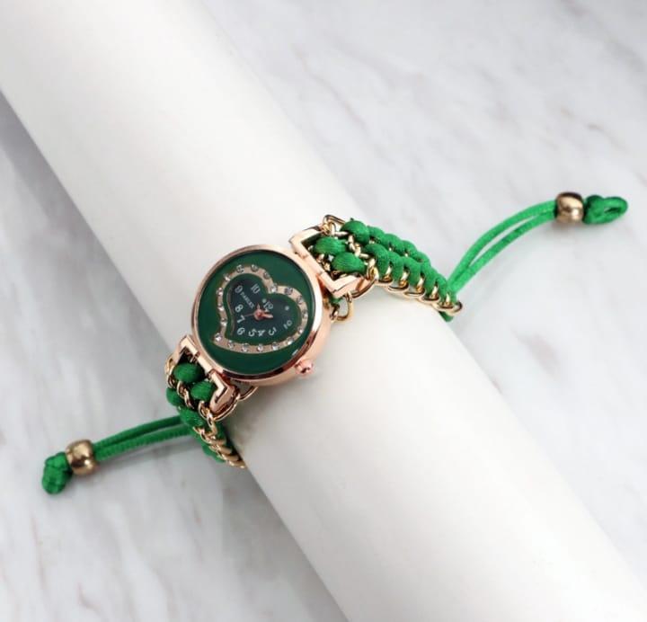 Heart Shaped Quartz Watch for Women with Chain Strap