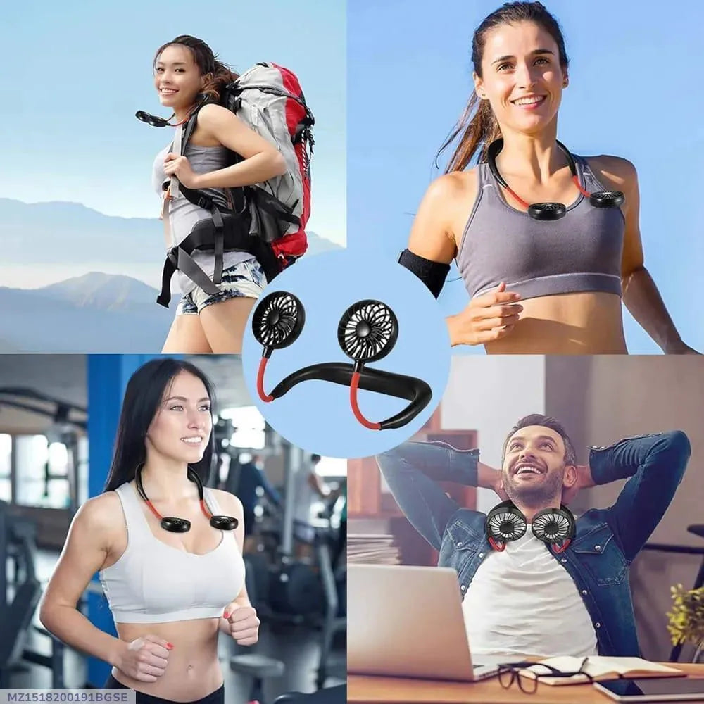 Neck Fan with USB Charging for Gym & Office Use