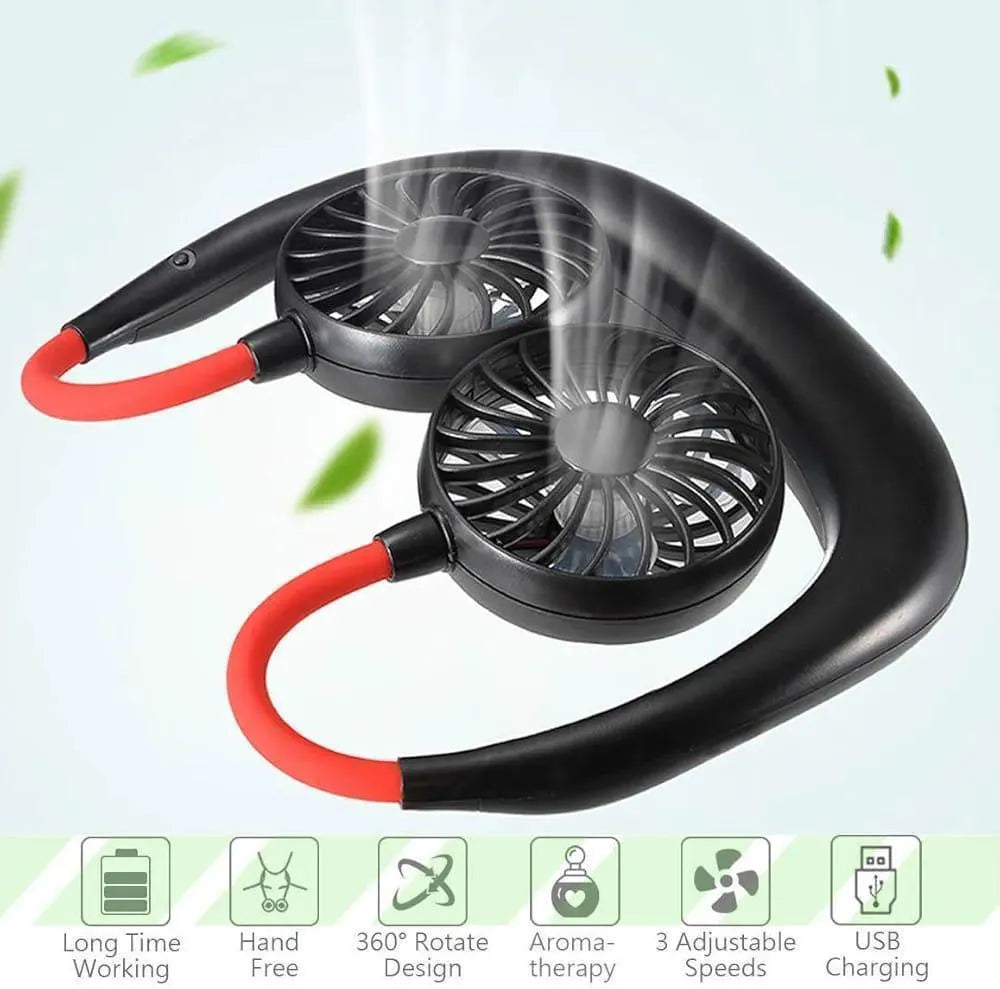 Neck Fan with USB Charging for Gym & Office Use