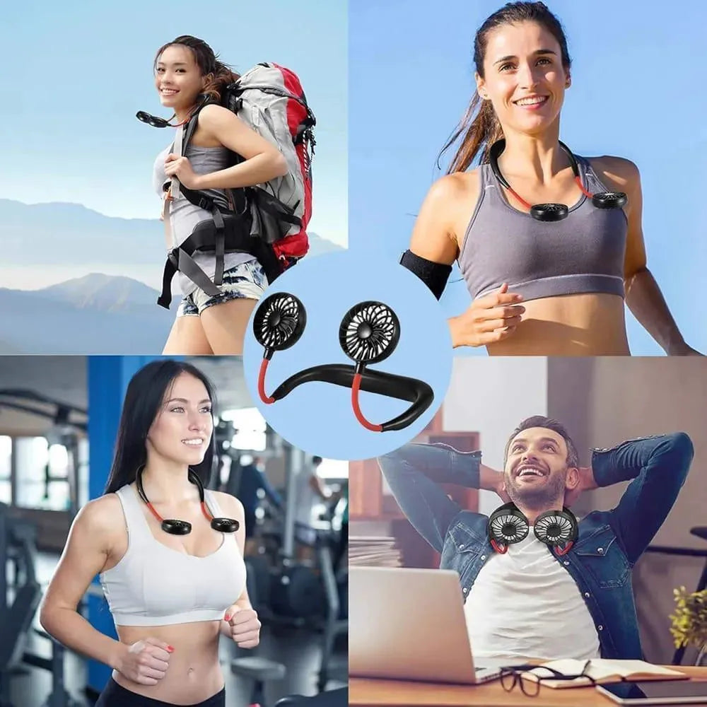 Neck Fan with USB Charging for Gym & Office Use