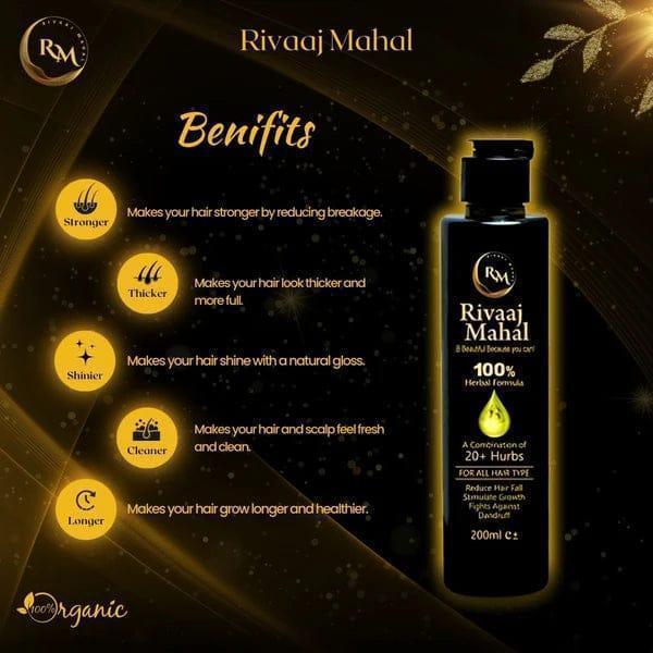 Rivaj Mahal Herbal Hair Oil for All Hair Types 200ml Sulfate-Free