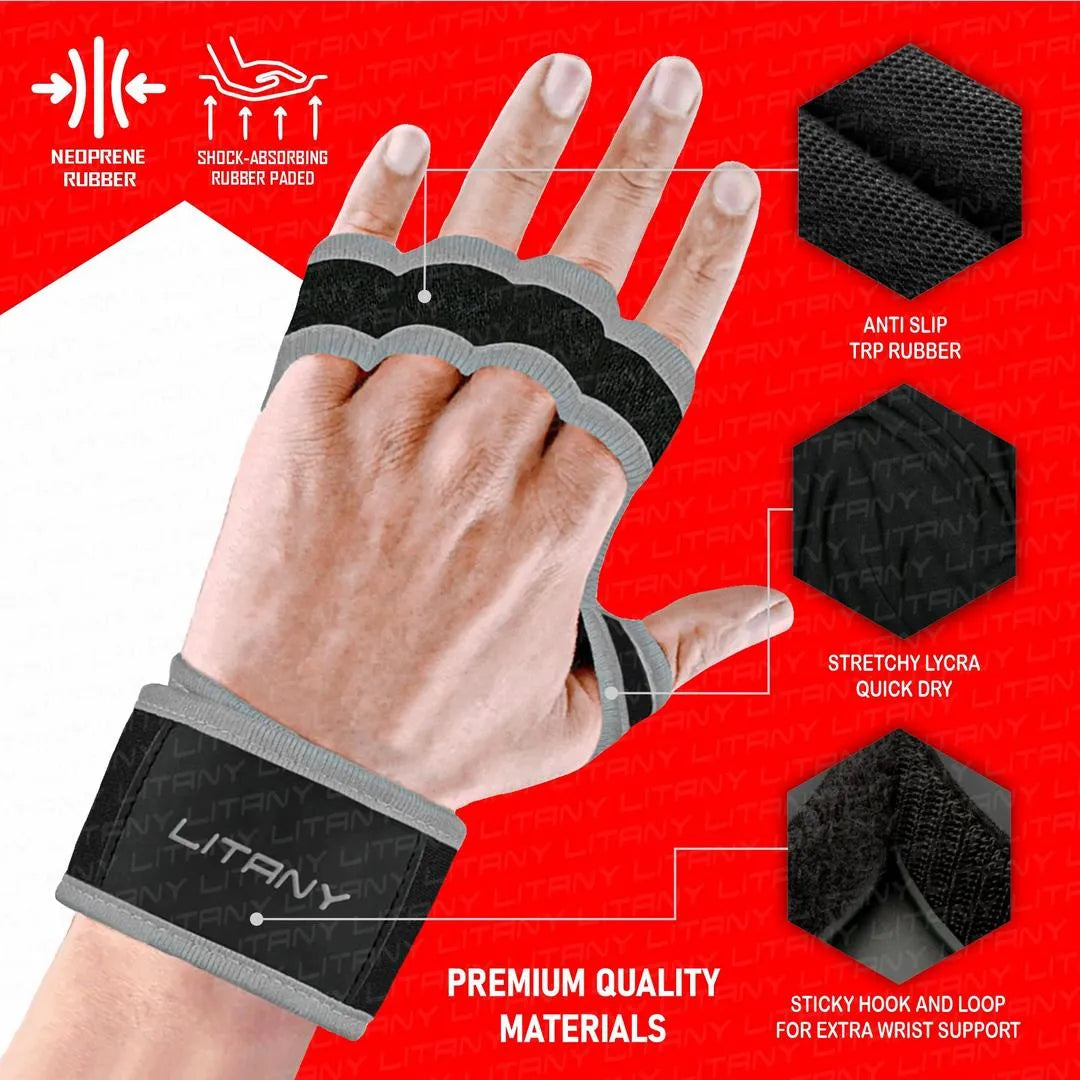 Litany Super Grip Gym Gloves for Men Women