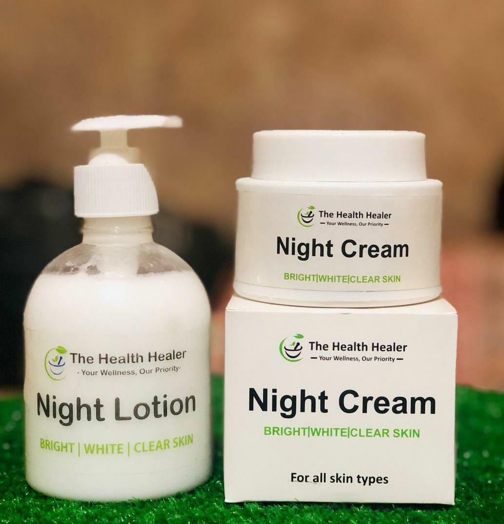 Night Lotion & Cream Set for All Skin Types