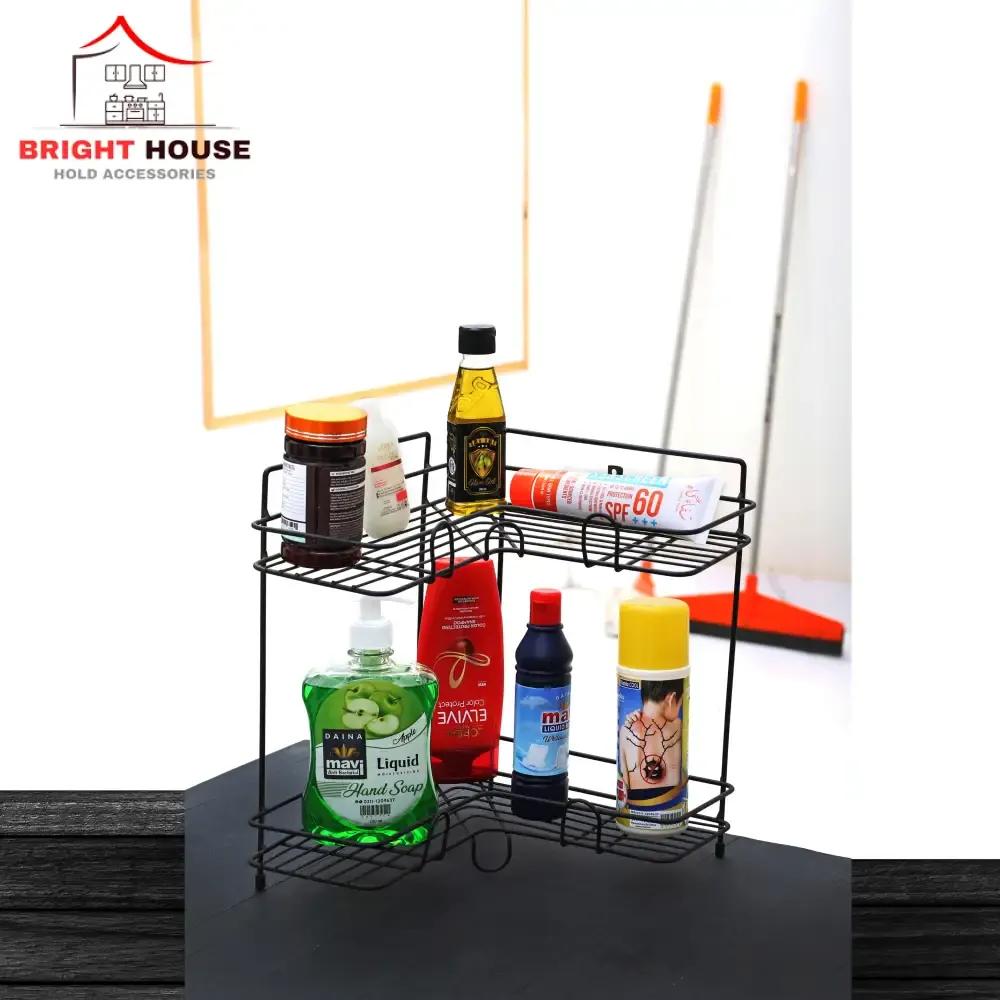 Black Iron Spice Rack for Kitchen Living Room RV