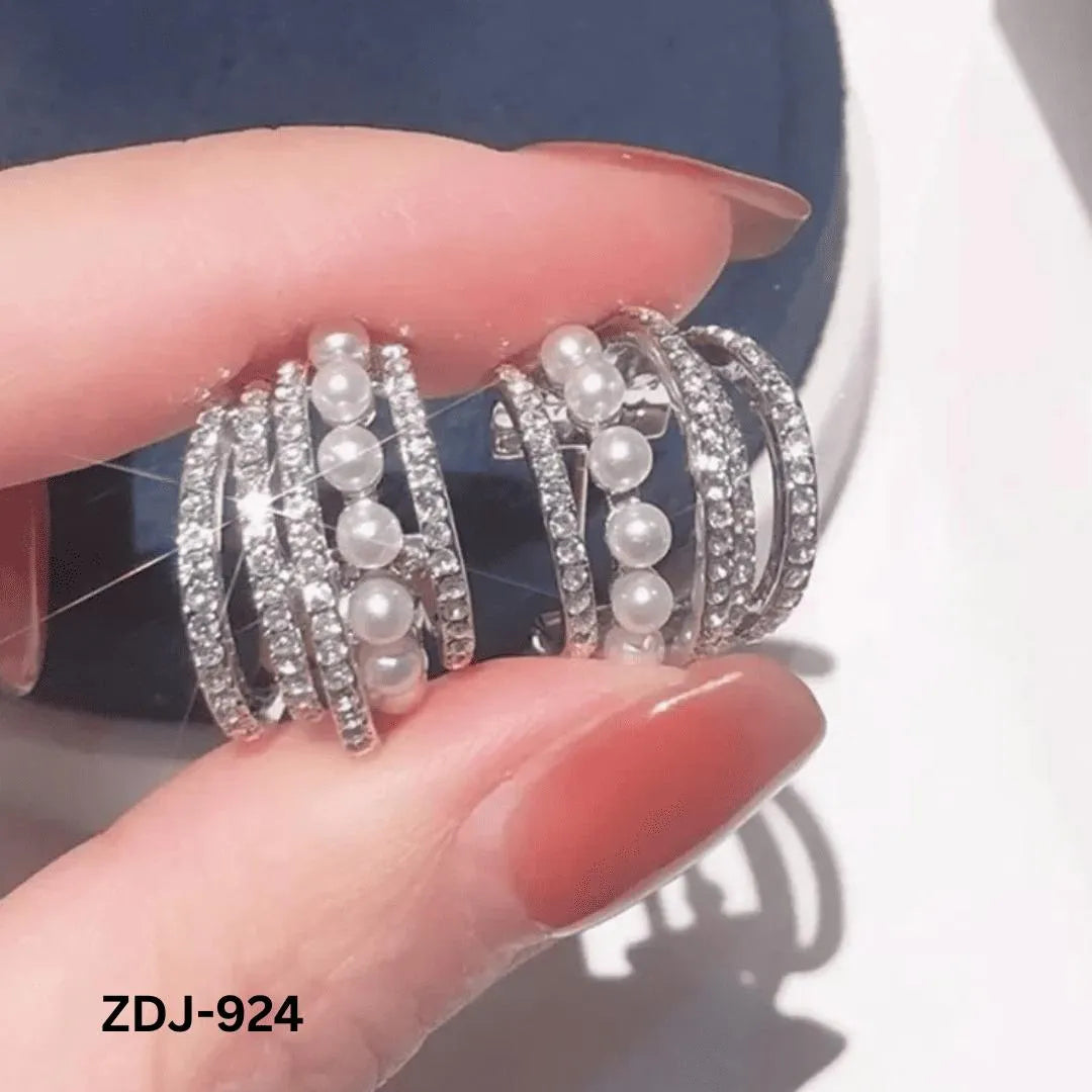Double Pearl Necklace Gold Accents for Pakistani Women