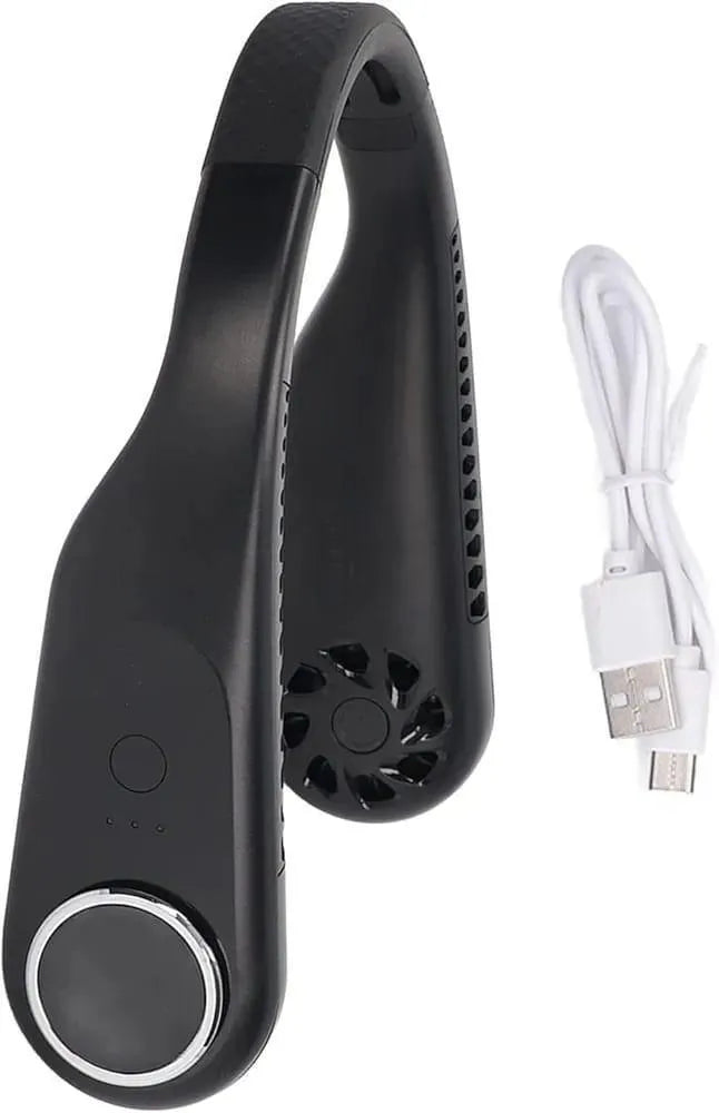 U-Shaped Neck Fan for Men Women Black White