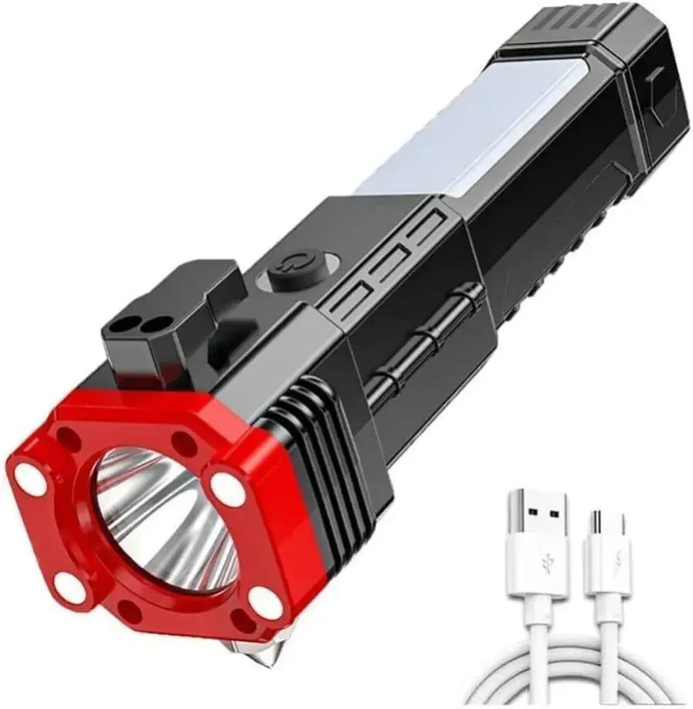 Black ABS Plastic LED Search Light with Power Bank Function