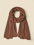 Soft Chiffon Hijab Brown Long Size Party Wear