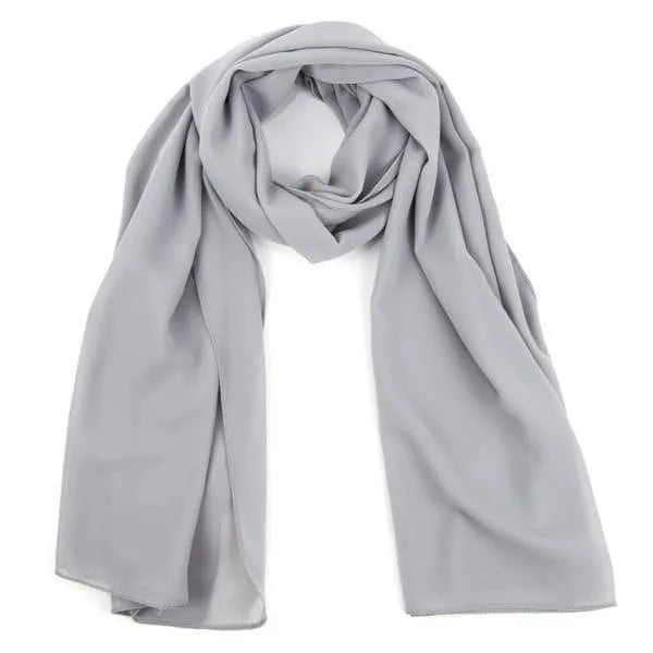 Soft Chiffon Hijab Brown Long Size Party Wear
