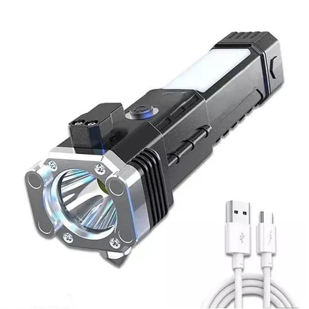 Rechargeable LED Torch ABS Plastic Camping Emergency Light