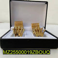 Premium Crown Cufflinks Gold Stainless Steel Wedding Office