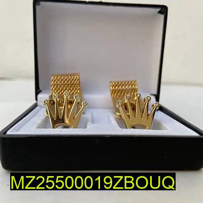 Premium Crown Cufflinks Gold Stainless Steel Wedding Office