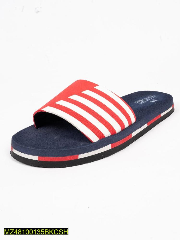 Men Red White Navy Stripe Slipper Sandals Pakistan