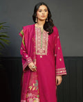 Pink Embroidered Lawn 3Pcs Suit for Women