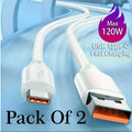 USB Type-C Fast Charging Cable Pack of 2