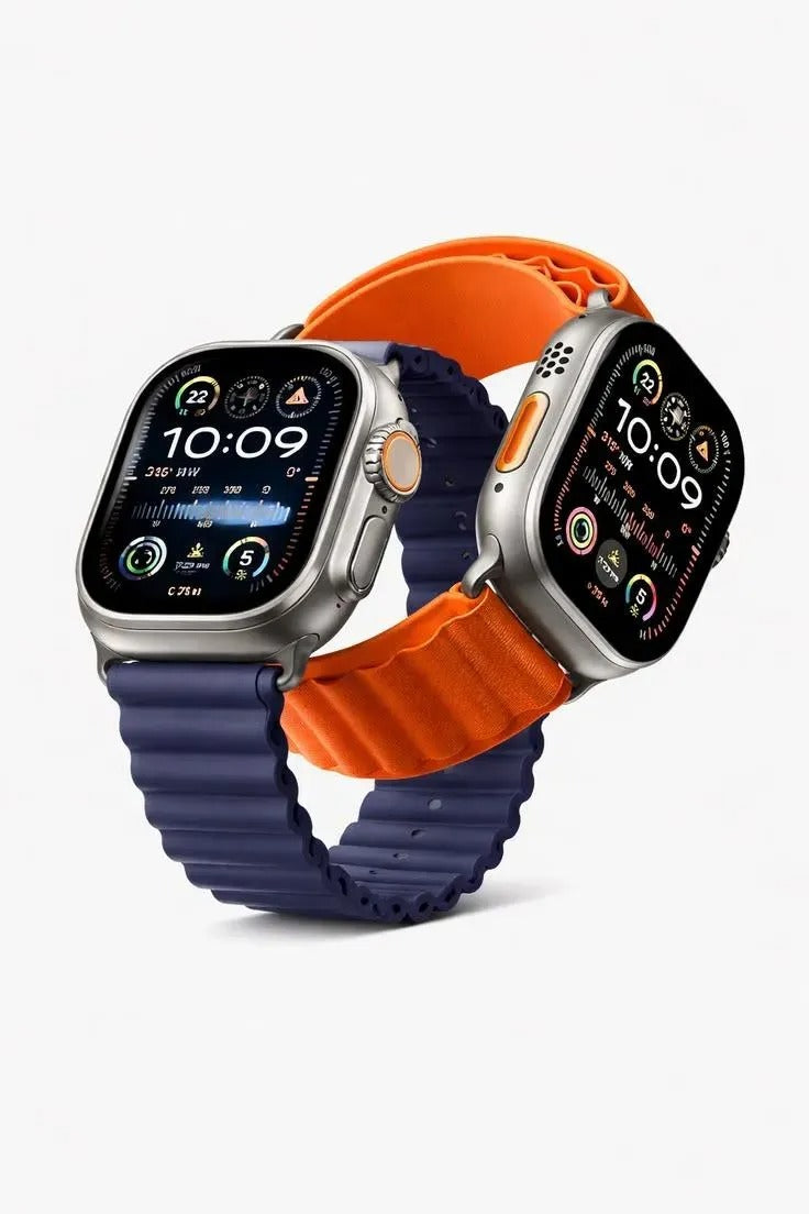 T900 Ultra 2 Smart Watch with Orange Strap & Blue Band