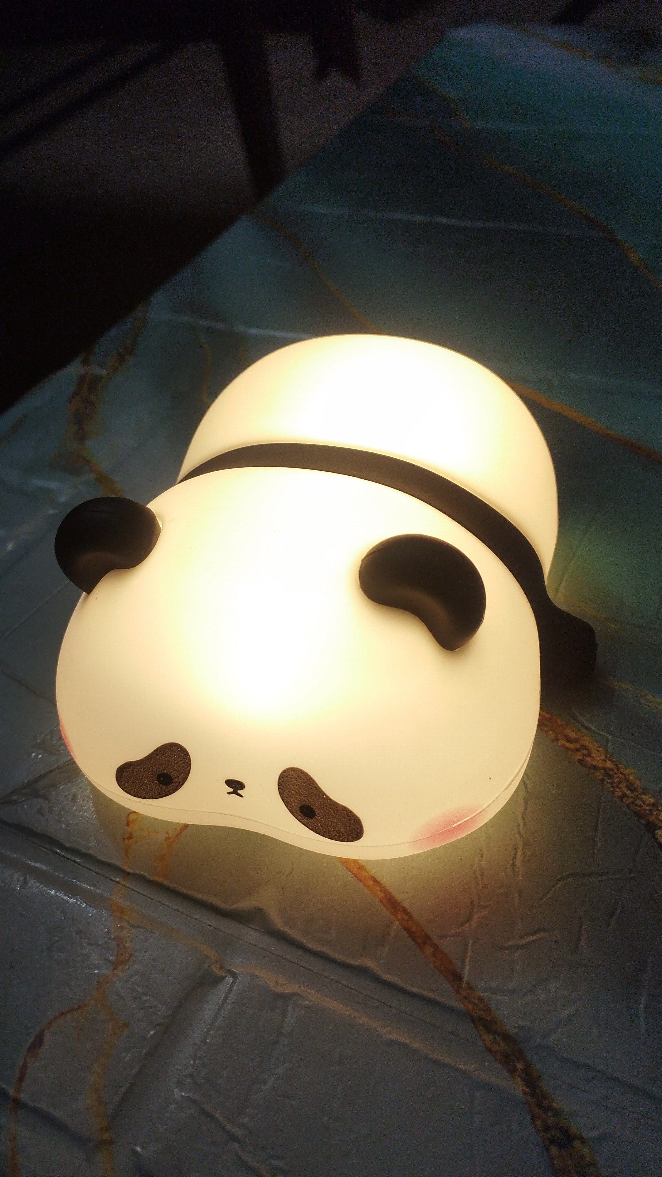 Silicone Panda Night Lamp USB Rechargeable Off-White Glow