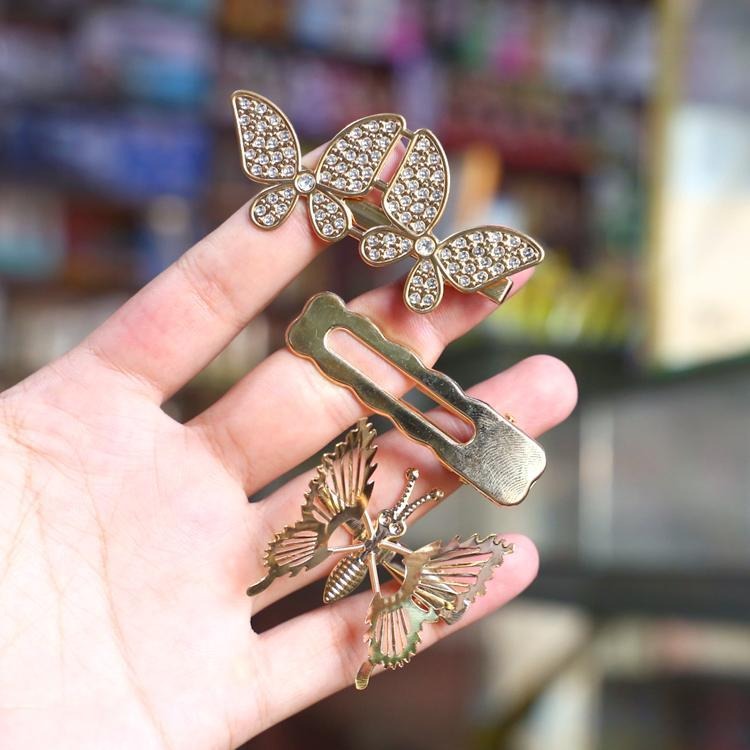 Golden Butterfly Hair Pins Pack of 3