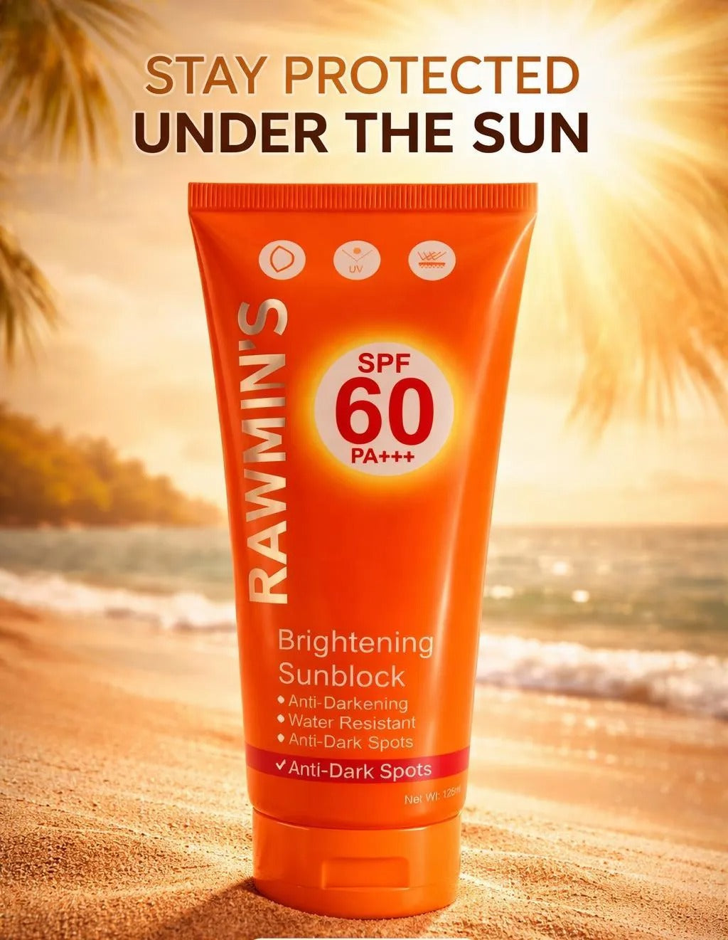 Sunblock SPF 60 Brightening Cream for All Skin Types