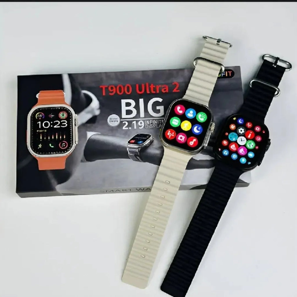 T900 Ultra 2 Smart Watch with Orange Strap & Blue Band