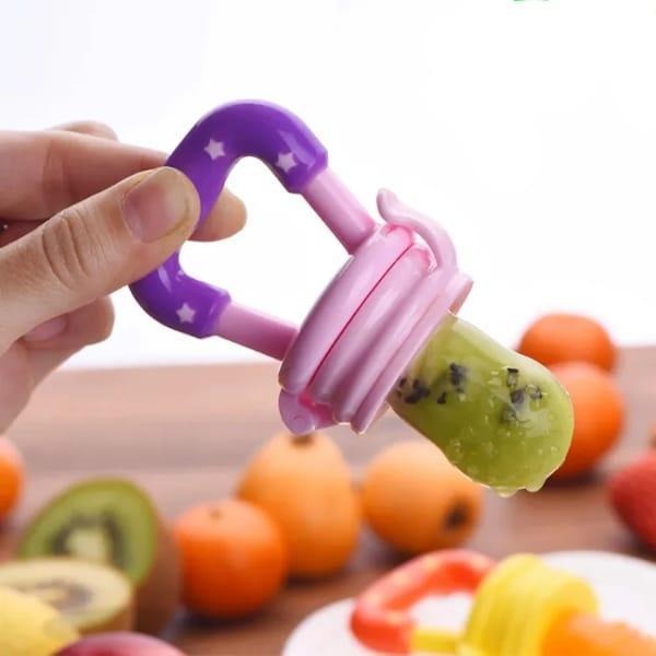 Baby Silicone Solid Feeding Pacifier Blue Pink