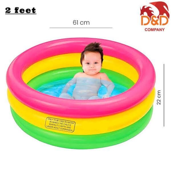 Rainbow Inflatable Baby Pool for Kids Balcony Play