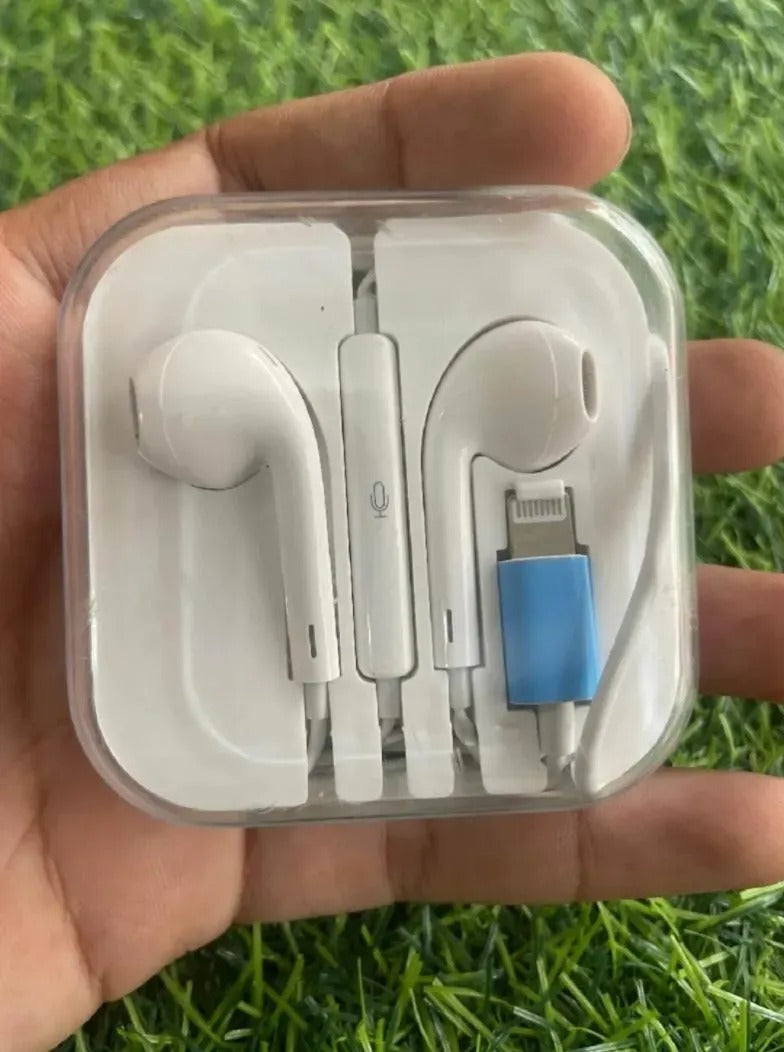 White USB Earphones with Long Battery & Fast Charge
