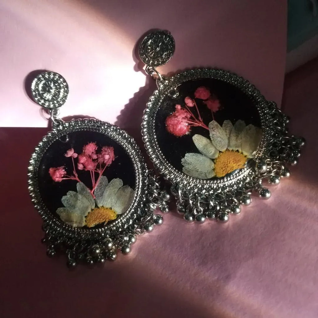 Fancy Antique Gold Earrings for Women 2 Pcs