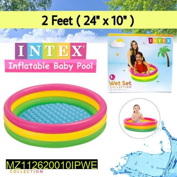 Rainbow Inflatable Baby Pool for Kids Balcony Play