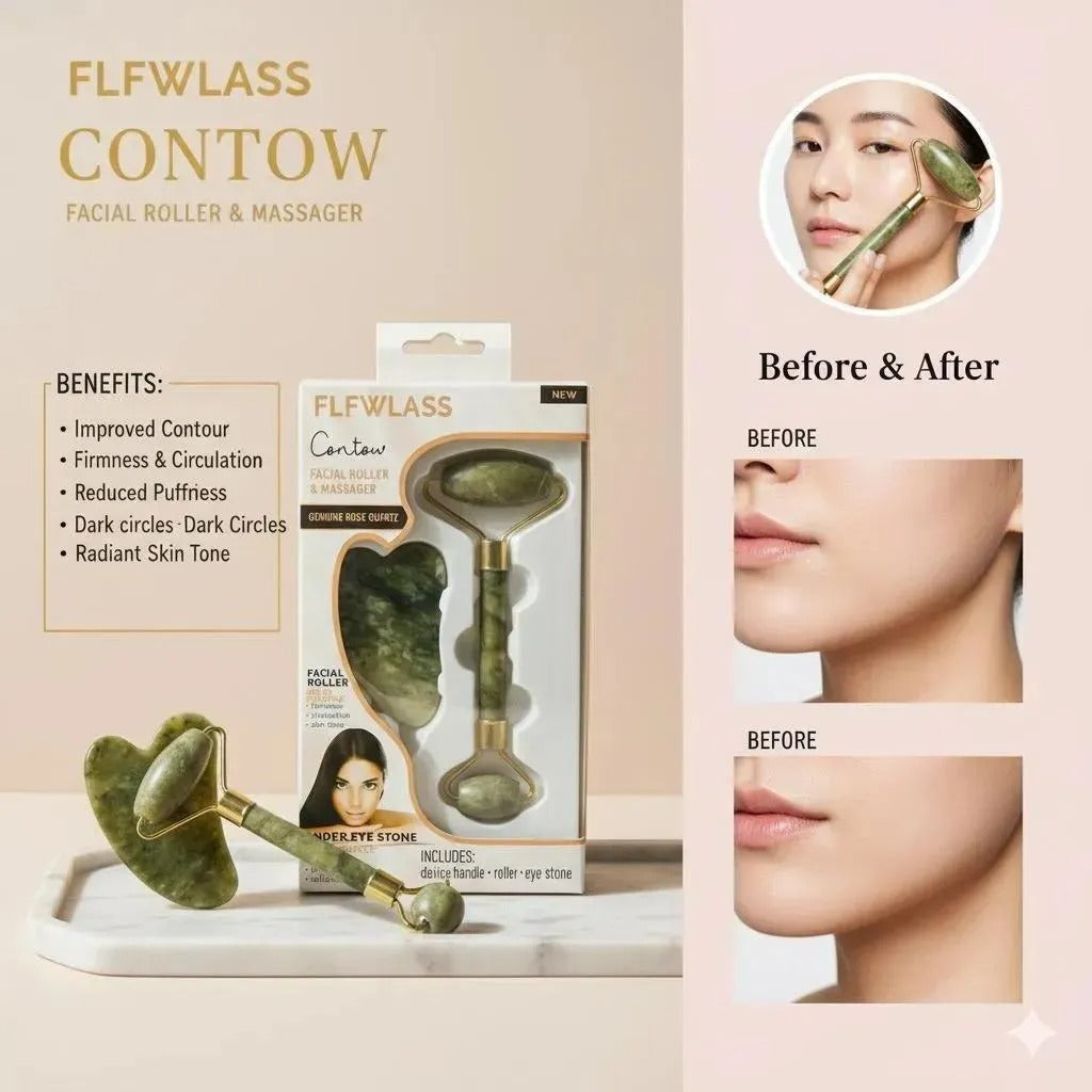 Jade Roller & Gua Sha Set for Radiant Skin