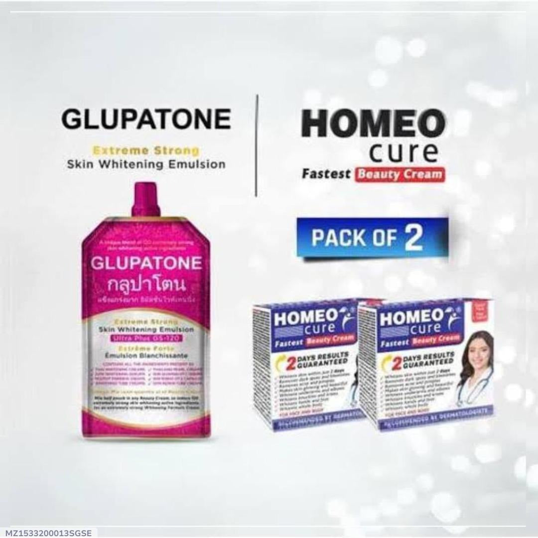 Glupatone Skin Whitening Emulsion + 2 Fast Results Creams